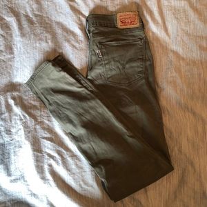 Levi’s 710 Super Skinny Olive Green Jeans
